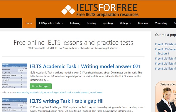 Ielts For Free học tập hiệu quả, kiểm tra trình độ