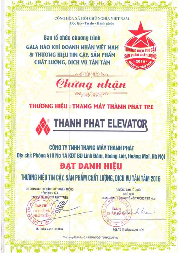 Chứng nhận thương hiệu