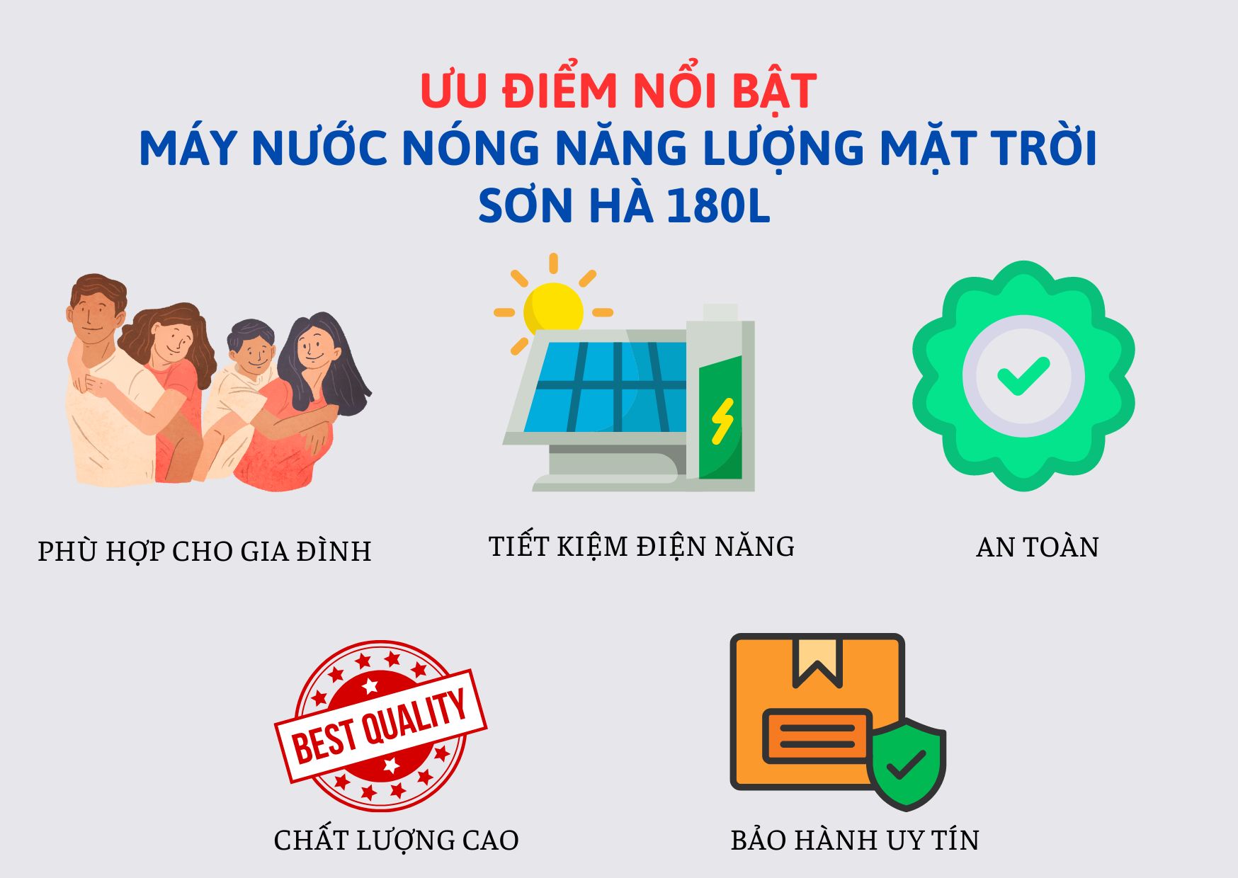 Các ưu điểm của máy năng lượng mặt trời Sơn Hà