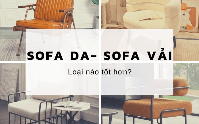 So sánh sofa thư giãn da và vải